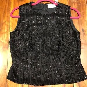 Vintage Oleg Cassini blouse full of sequences.